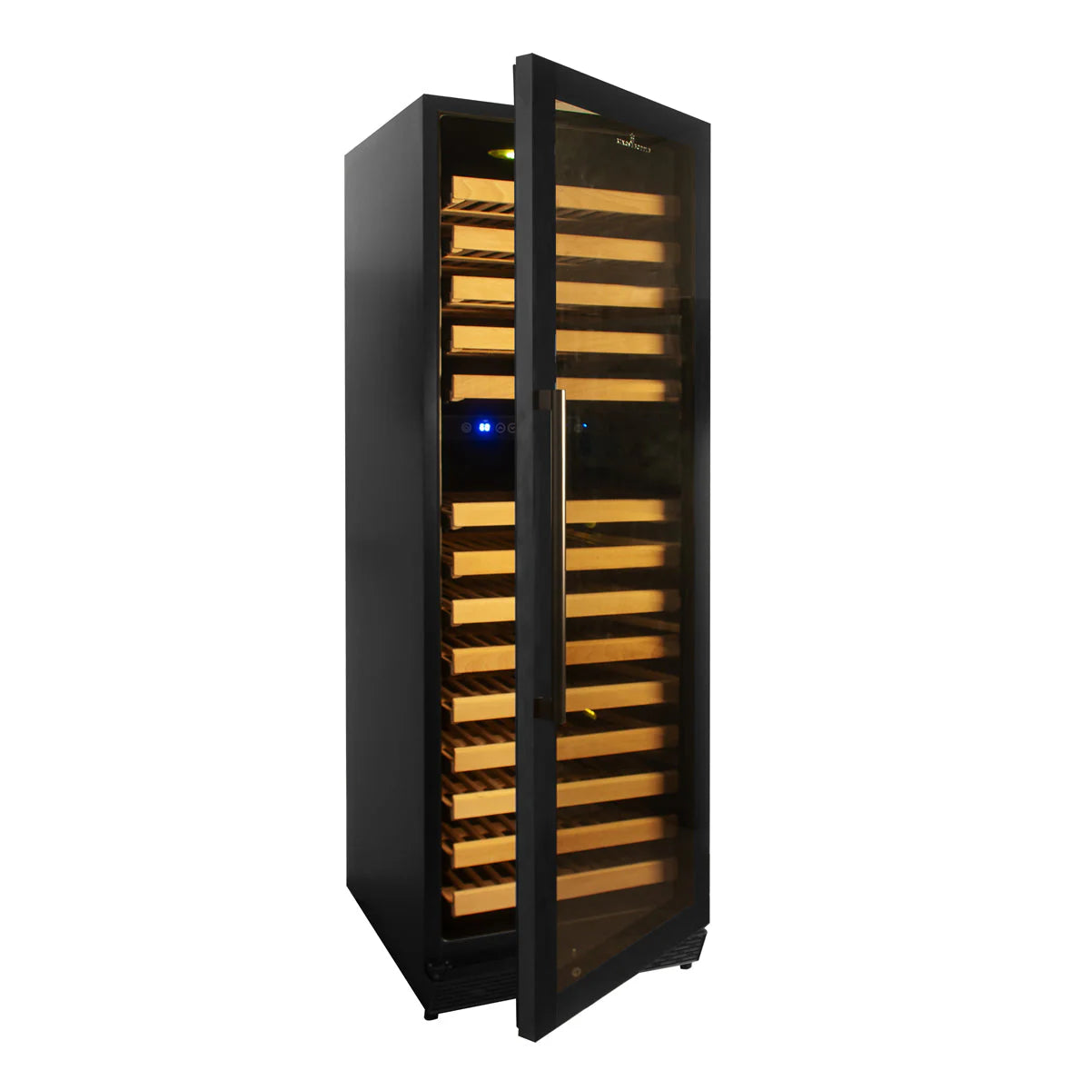 KingsBottle Tall Large Wine Refrigerator With Glass Door With Stainless Steel Trim ﻿Beverage Fridge KBU170DX-SS LHH  KBU170DX-SS RHH