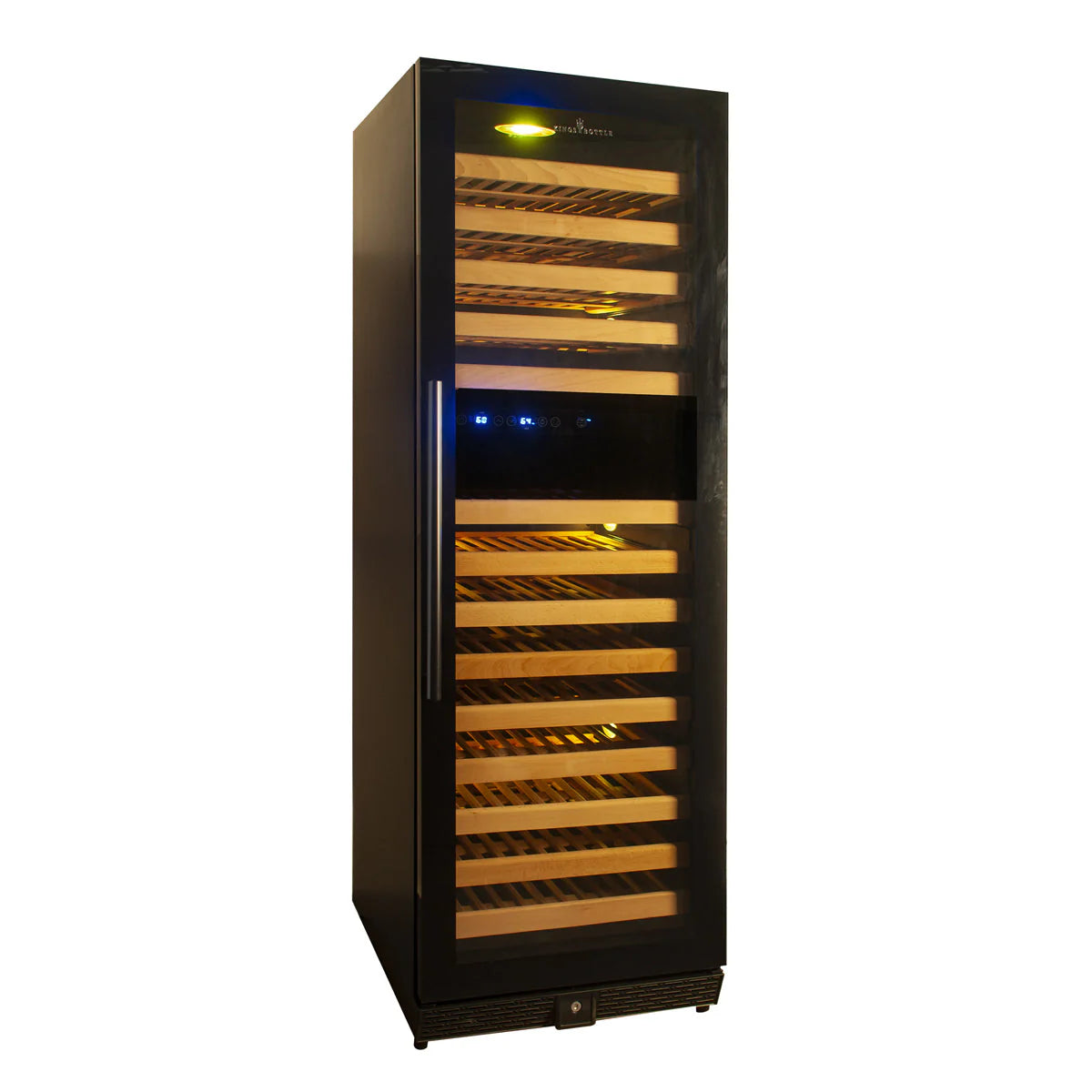 KingsBottle Tall Large Wine Refrigerator With Glass Door With Stainless Steel Trim ﻿Beverage Fridge KBU170DX-SS LHH  KBU170DX-SS RHH
