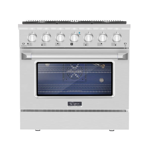 Empava 36 In. Pro-Style Slide-In Single Oven Gas Range