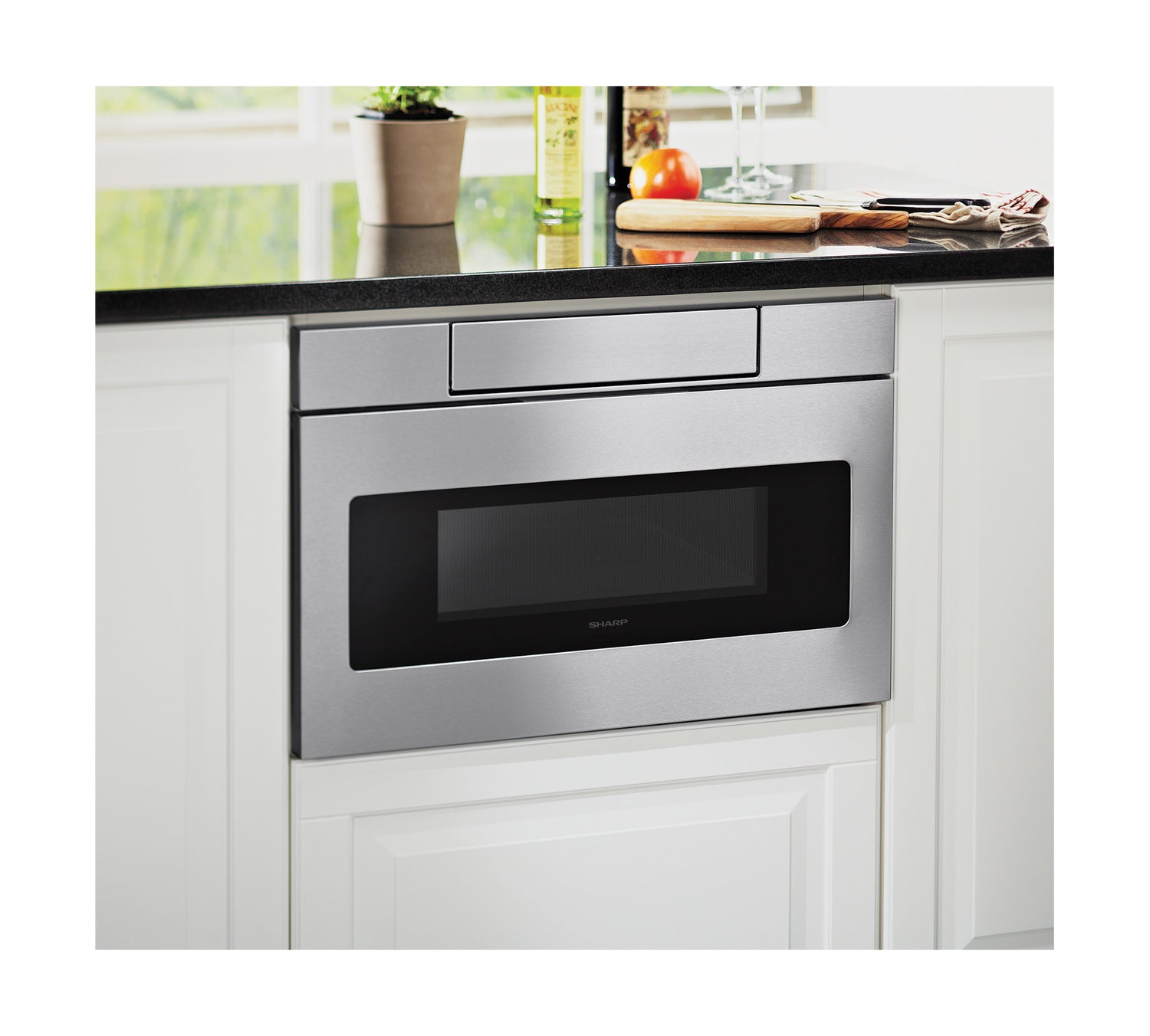 24 in. 1.2 cu. ft. 950W Sharp Stainless Steel Microwave Drawer Oven (SMD2470ASY)