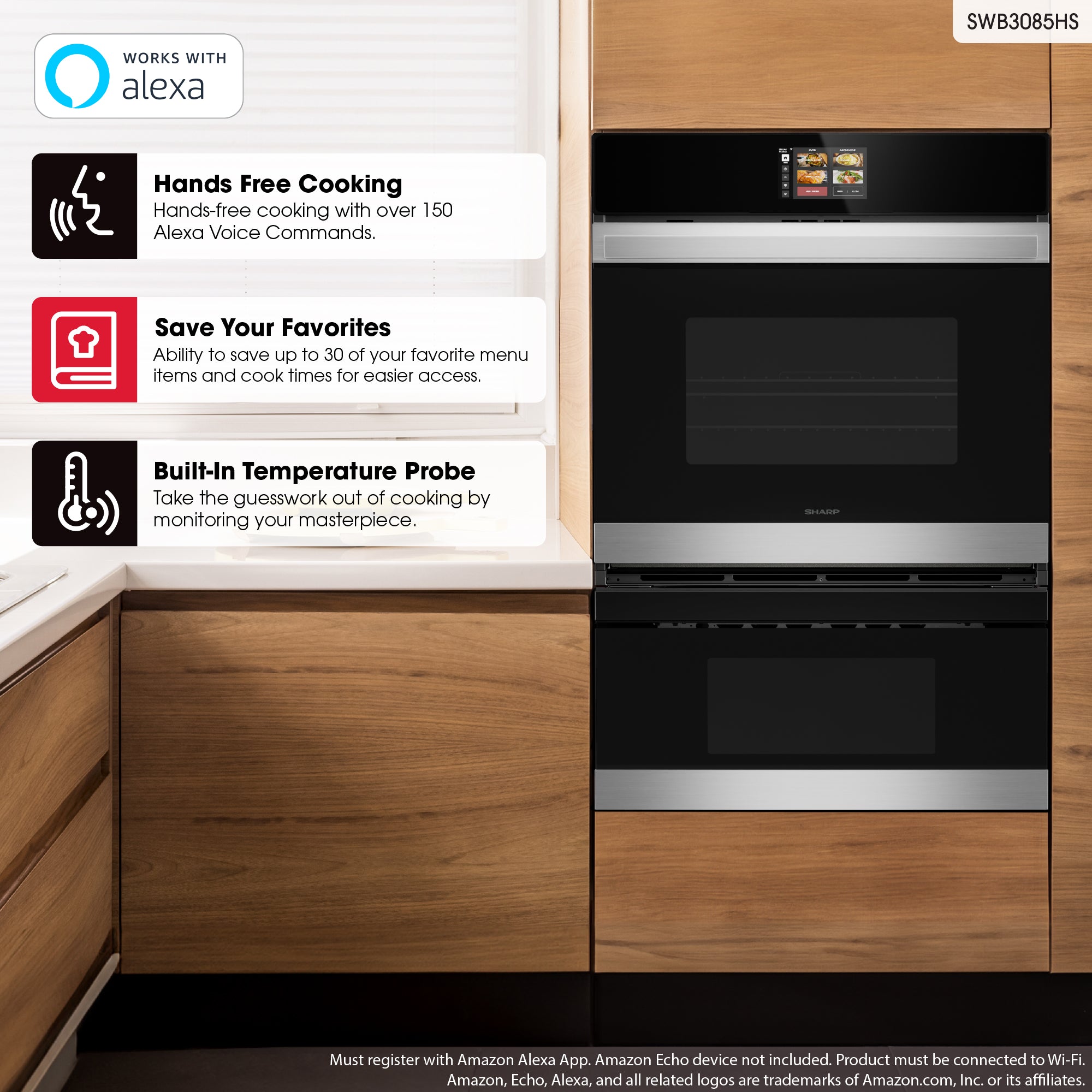 30 in. Smart Convection Wall Oven with Microwave Drawer Oven (SWB3085HS)