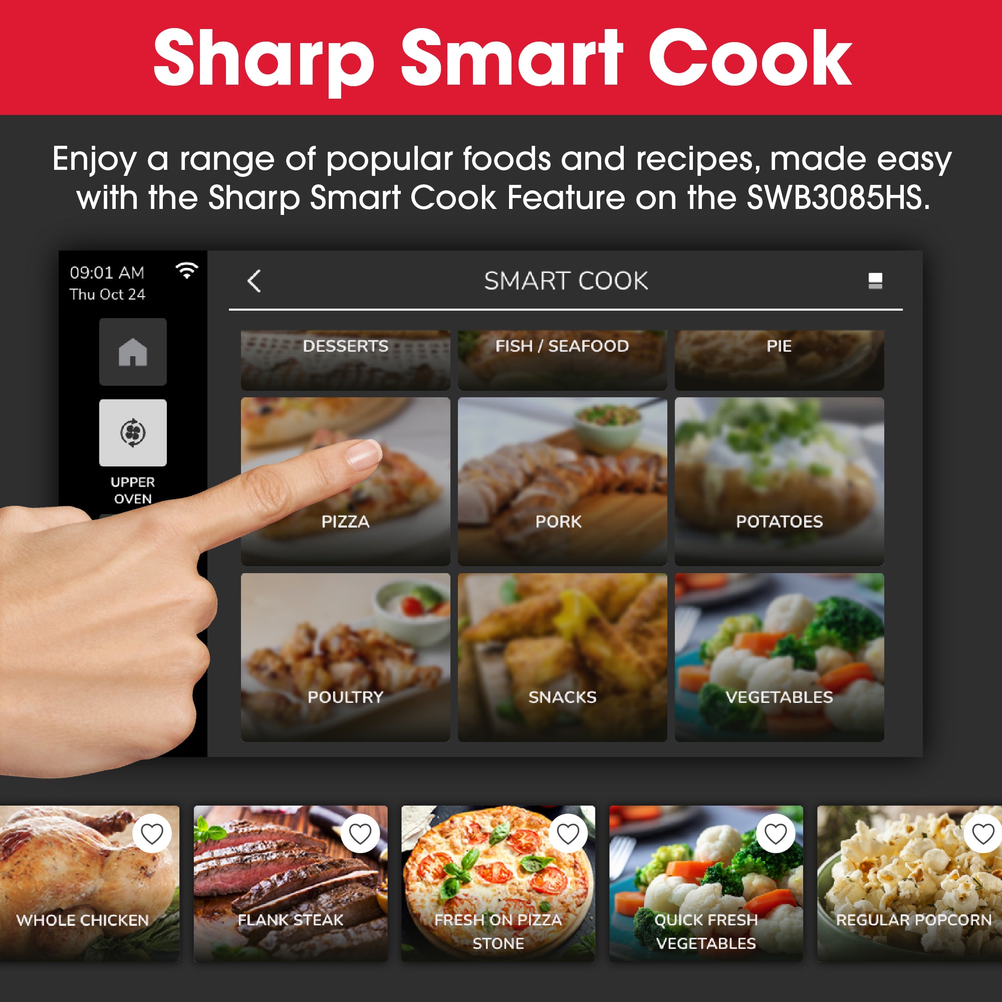 30 in. Smart Convection Wall Oven with Microwave Drawer Oven (SWB3085HS)