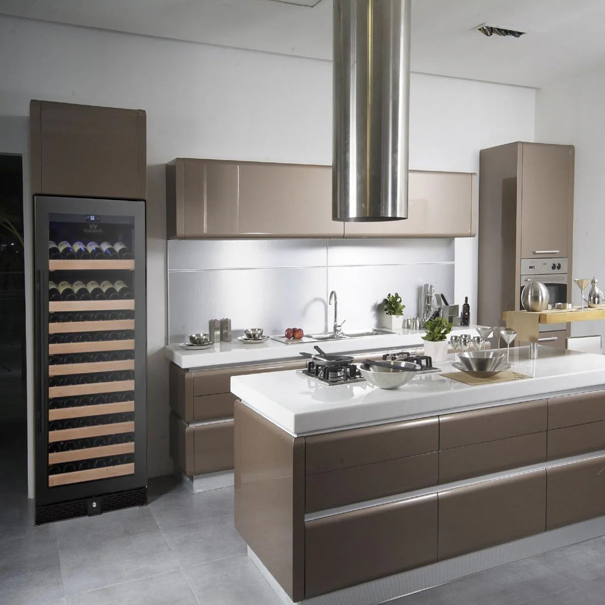 Kings Bottle 100 Bottle Kitchen Wine Refrigerator Freestanding Wine Refrigerator KBU100WX-SS LHH  KBU100WX-SS RHH