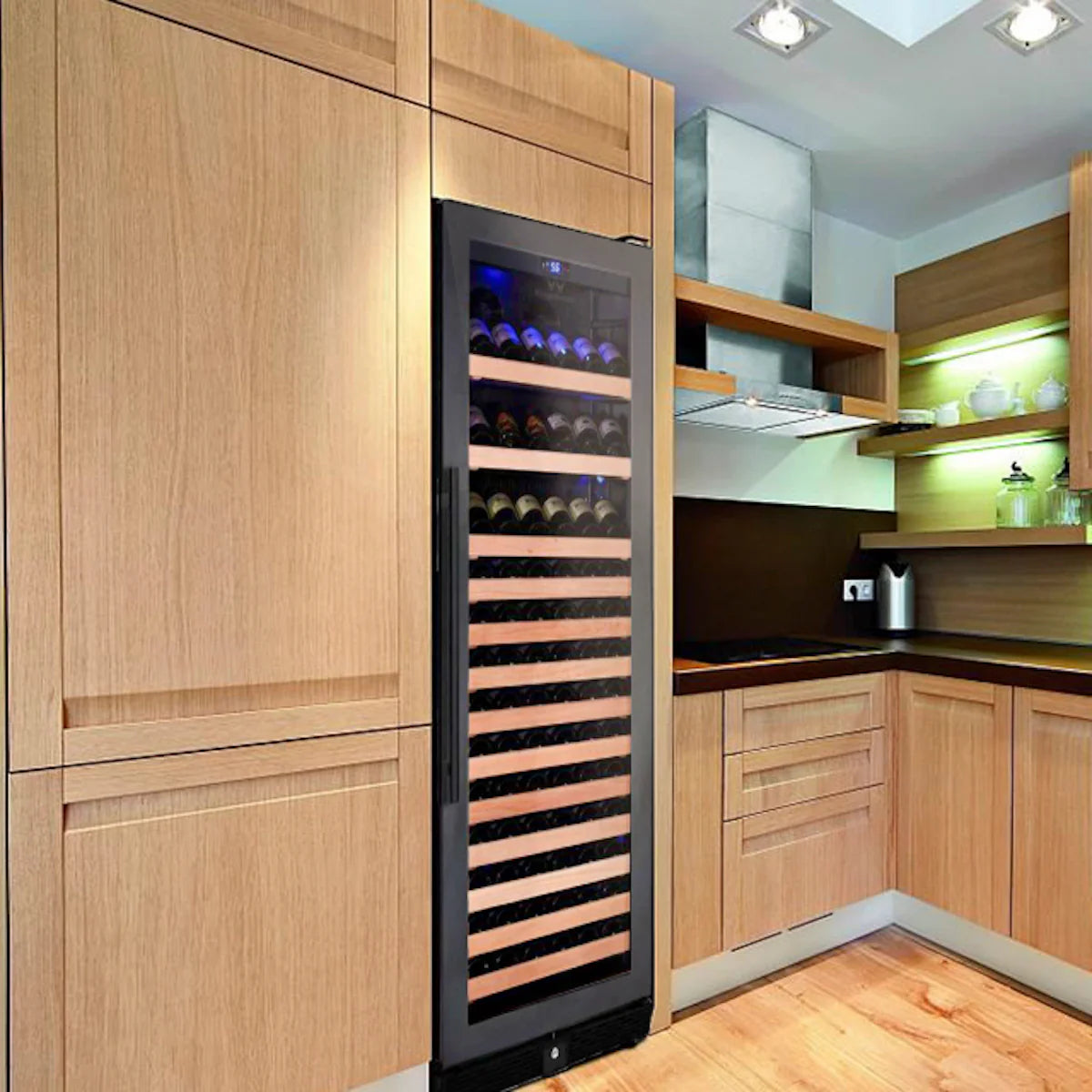 KingsBottle 166 Bottle Large Wine Cooler Refrigerator Drinks Cabinet Beverage Fridge KBU170WX-FG LHH KBU170WX-FG RHH KBU170WX-SS LHH  KBU170WX-SS RHH