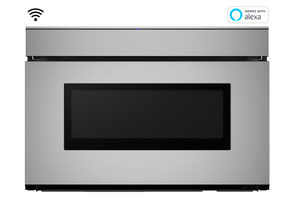 24 in. 1.2 cu. ft. 950W Sharp Stainless Steel Smart Easy Wave Open Microwave Drawer Oven (SMD2479JS)