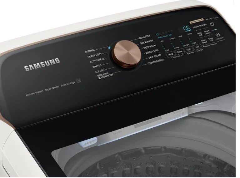5.5 cu. ft. Extra-Large Capacity Smart Top Load Washer with Auto Dispense System in Ivory