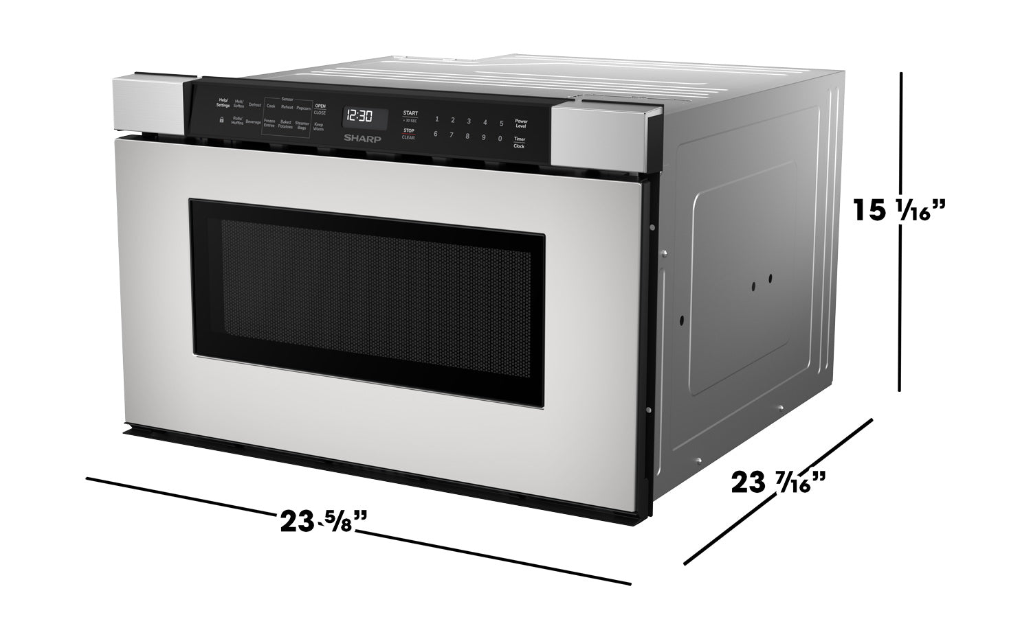 24 in. 1.2 cu. ft. Built-In Stainless Steel Microwave Drawer Oven (SMD2440JS)