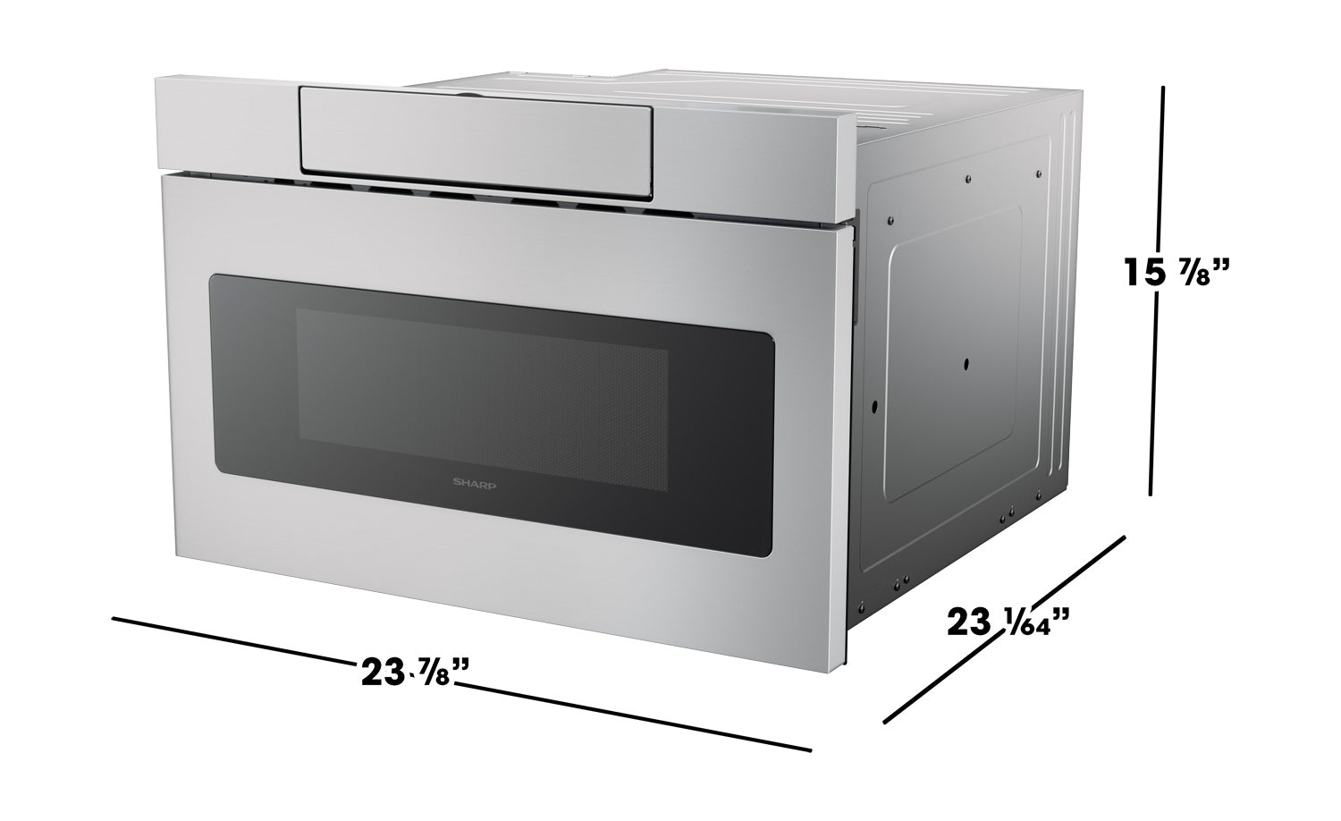 24 in. 1.2 cu. ft. 950W Sharp Stainless Steel Microwave Drawer Oven (SMD2470ASY)