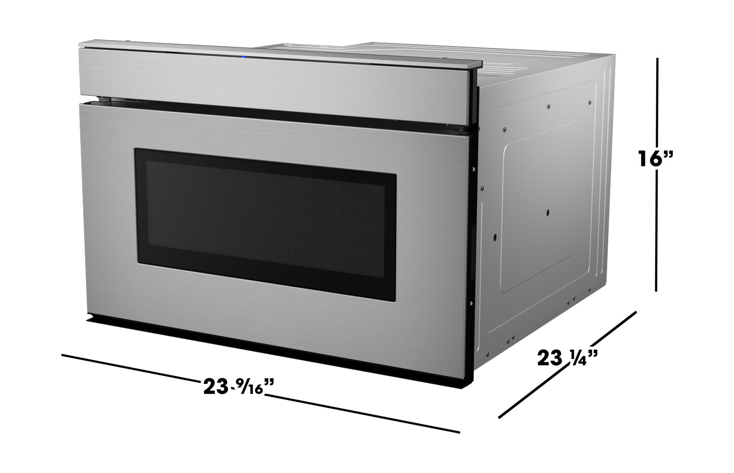 24 in. 1.2 cu. ft. 950W Sharp Stainless Steel Smart Easy Wave Open Microwave Drawer Oven (SMD2479JS)