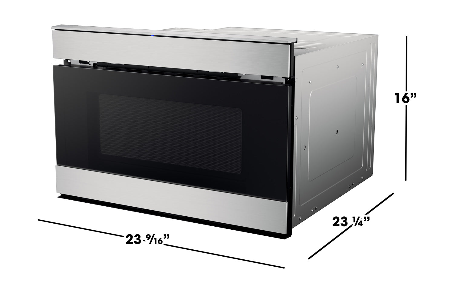 24 in. 1.2 cu. ft. 950W Sharp Stainless Steel Smart Easy Wave Open Microwave Drawer Oven (SMD2489ES)