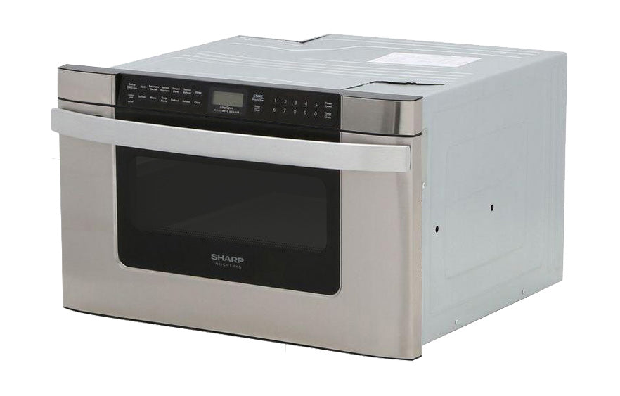 24 in. 1.2 cu. ft. 950W Sharp Easy Open Stainless Steel Microwave Drawer (KB6524PSY)