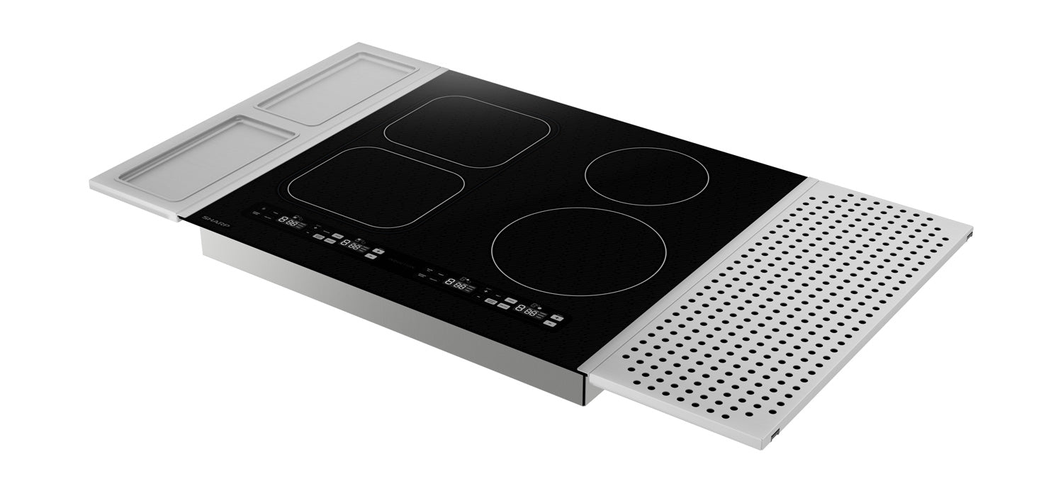 Sharp 24 in. Induction Cooktop with Side Accessories (SCH2443GB)