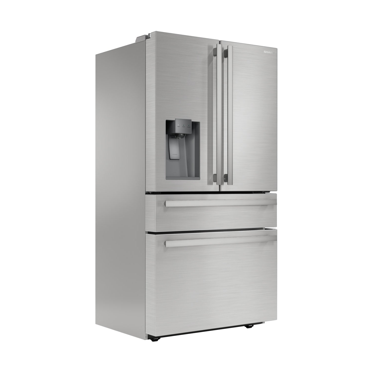 Sharp French 4-Door Counter-Depth Refrigerator with Water Dispenser (SJG2254FS)