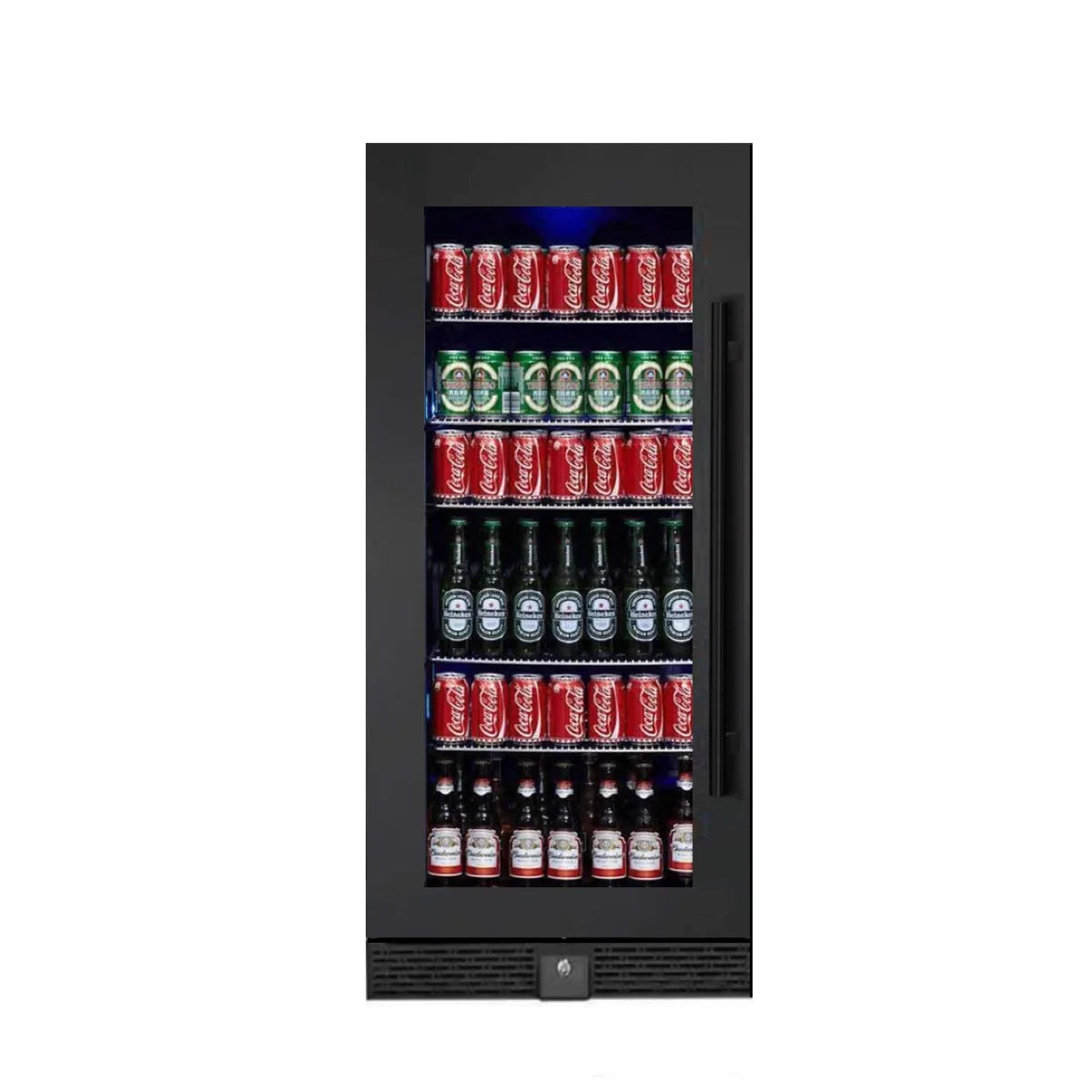 KingsBottle 56" Tall Beverage Fridge Center Freestanding Beverage Fridge KBU100BX-SS LHH KBU100BX-SS RHH
