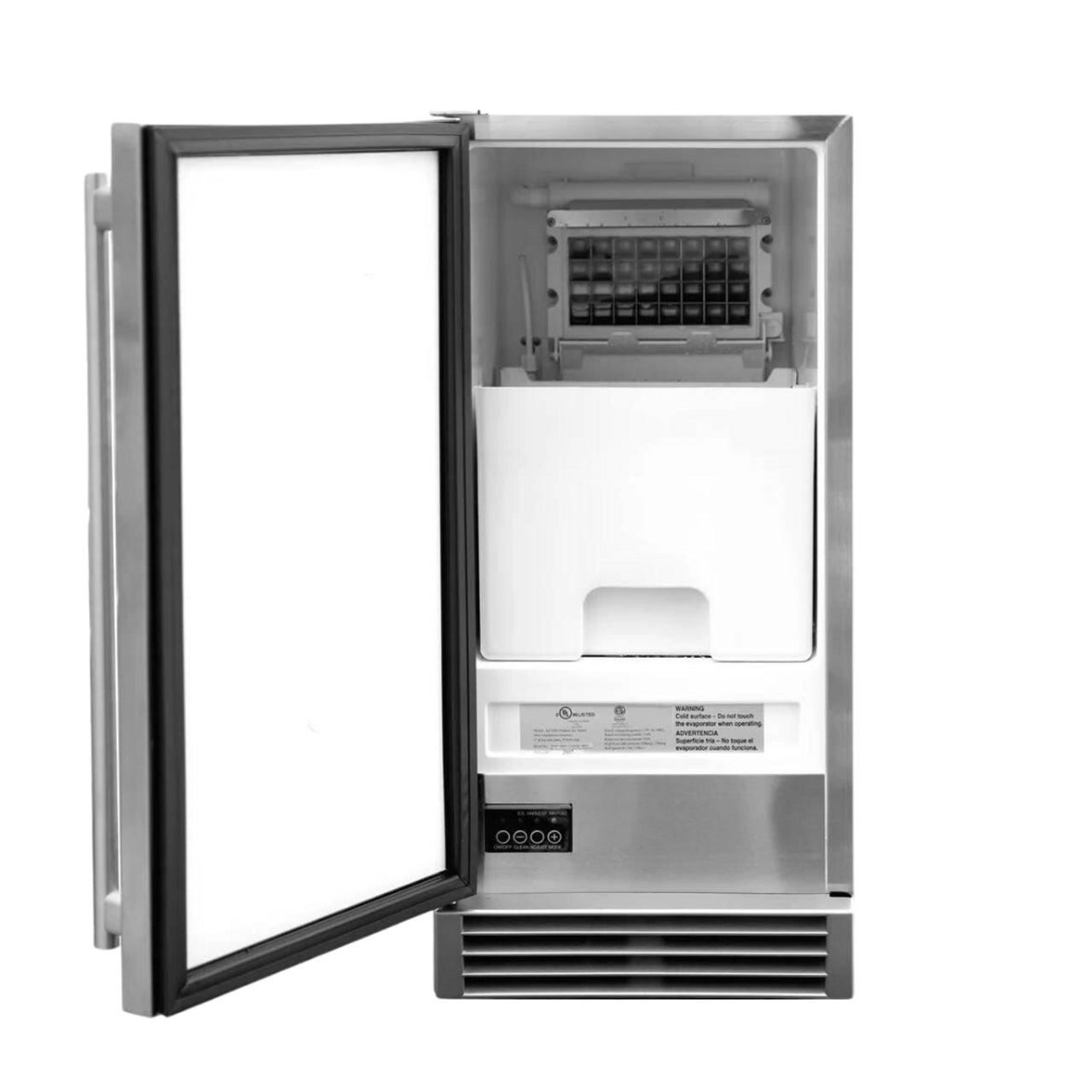 15" UL Outdoor Rated Ice Maker w/Stainless Door-50 lb.Capacity