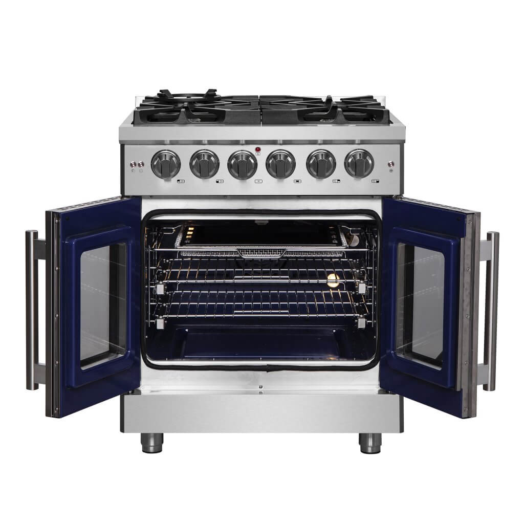 FORNO Massimo 30″ Freestanding French Door Dual Fuel Range