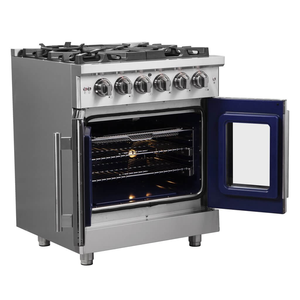 FORNO Massimo 30″ Freestanding French Door Dual Fuel Range