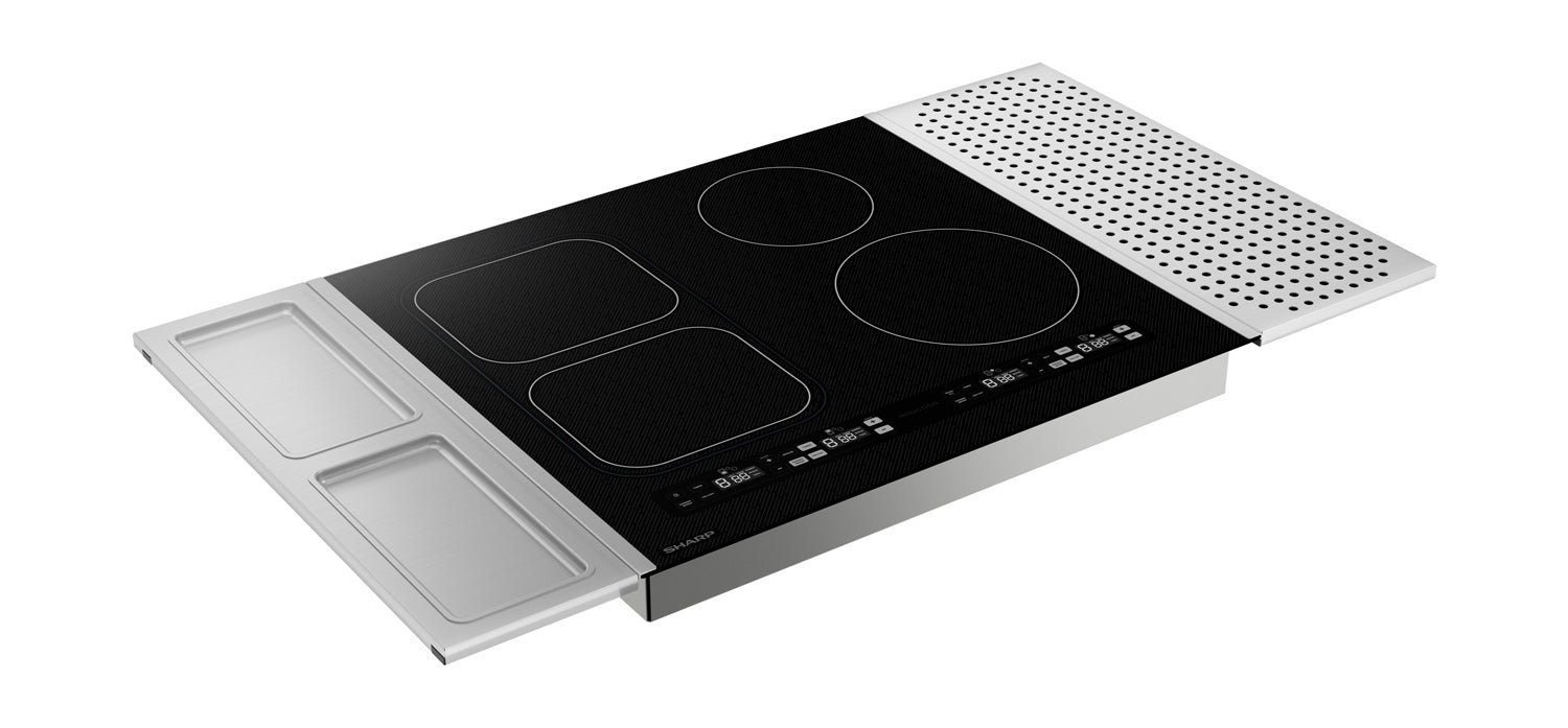 Sharp 24 in. Induction Cooktop with Side Accessories (SCH2443GB)