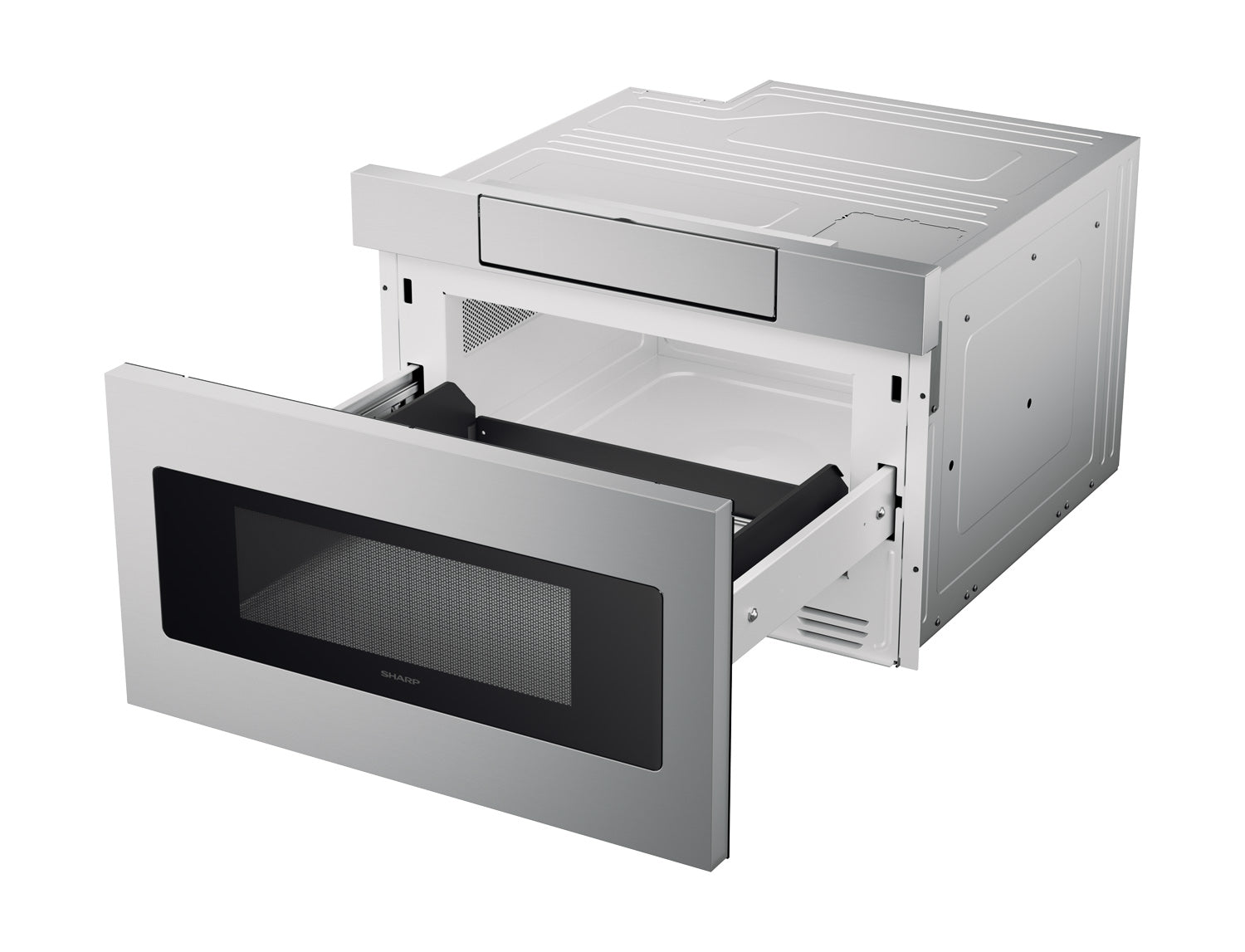 24 in. 1.2 cu. ft. 950W Sharp Stainless Steel Microwave Drawer Oven (SMD2470ASY)