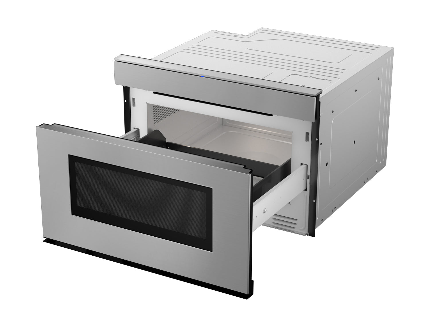 24 in. 1.2 cu. ft. 950W Sharp Stainless Steel Smart Easy Wave Open Microwave Drawer Oven (SMD2479JS)