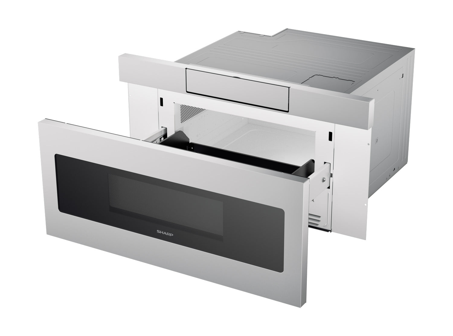 30 in. 1.2 cu. ft. 950W Sharp Stainless Steel Microwave Drawer Oven (SMD3070ASY)