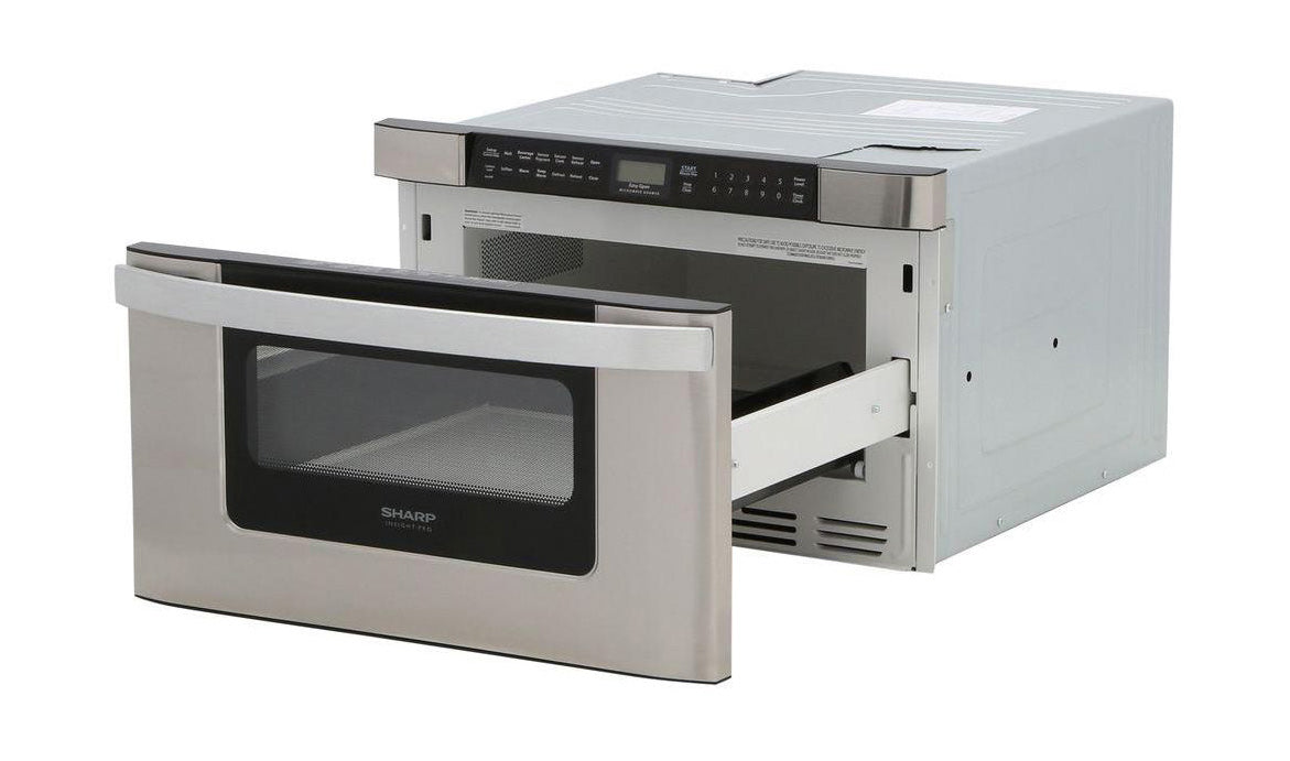 24 in. 1.2 cu. ft. 950W Sharp Easy Open Stainless Steel Microwave Drawer (KB6524PSY)