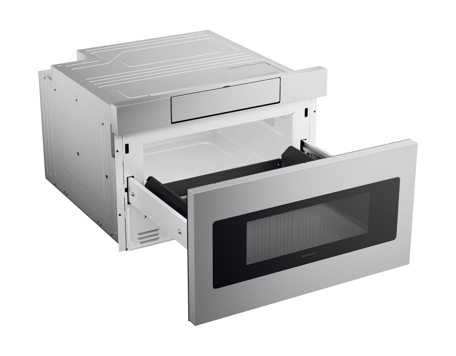 24 in. 1.2 cu. ft. 950W Sharp Stainless Steel Microwave Drawer Oven (SMD2470ASY)