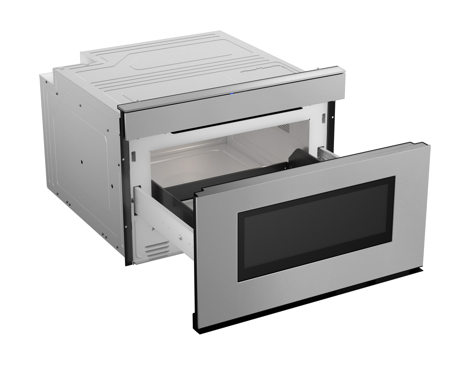 24 in. 1.2 cu. ft. 950W Sharp Stainless Steel Smart Easy Wave Open Microwave Drawer Oven (SMD2479JS)