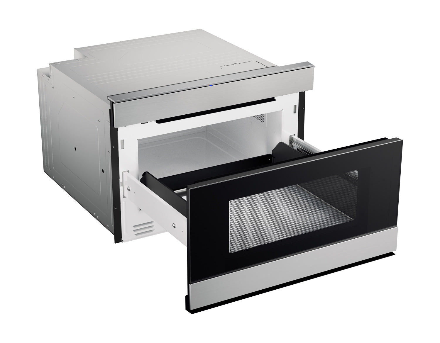 24 in. 1.2 cu. ft. 950W Sharp Stainless Steel Smart Easy Wave Open Microwave Drawer Oven (SMD2489ES)