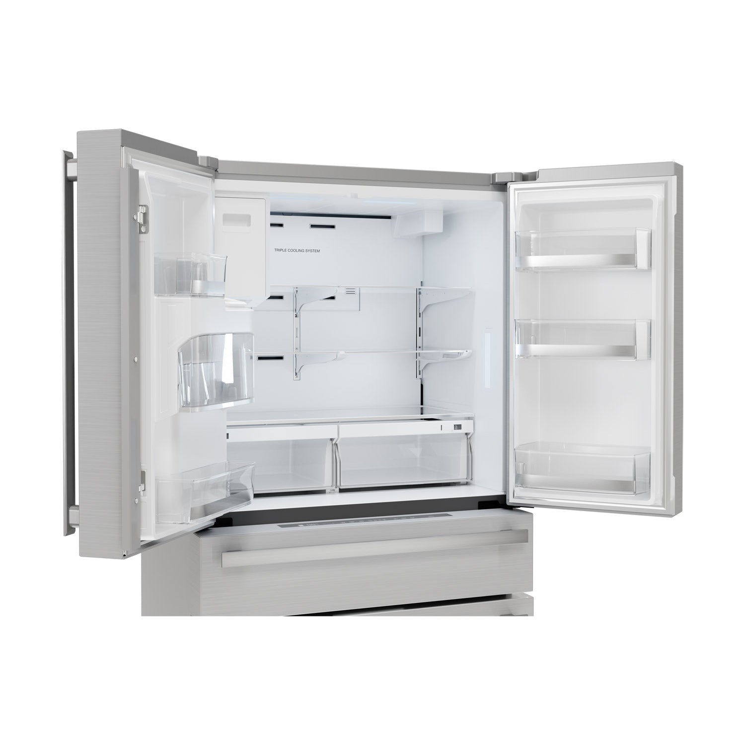 Sharp French 4-Door Counter-Depth Refrigerator with Water Dispenser (SJG2254FS)