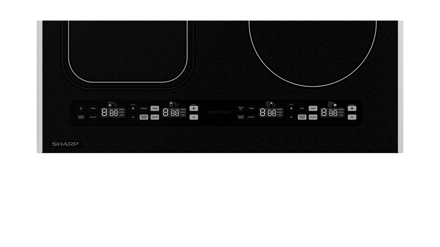 Sharp 24 in. Induction Cooktop with Side Accessories (SCH2443GB)