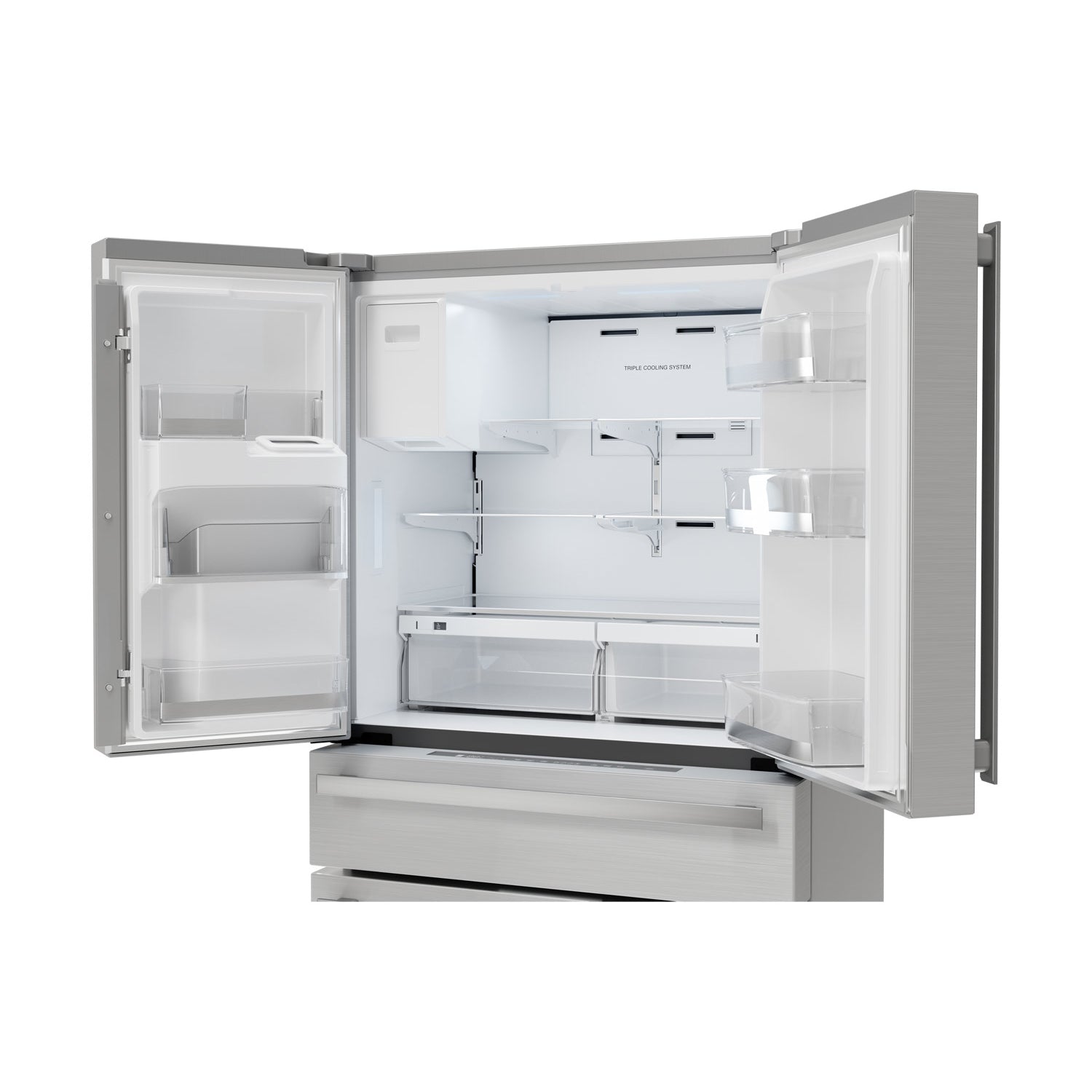 Sharp French 4-Door Counter-Depth Refrigerator with Water Dispenser (SJG2254FS)