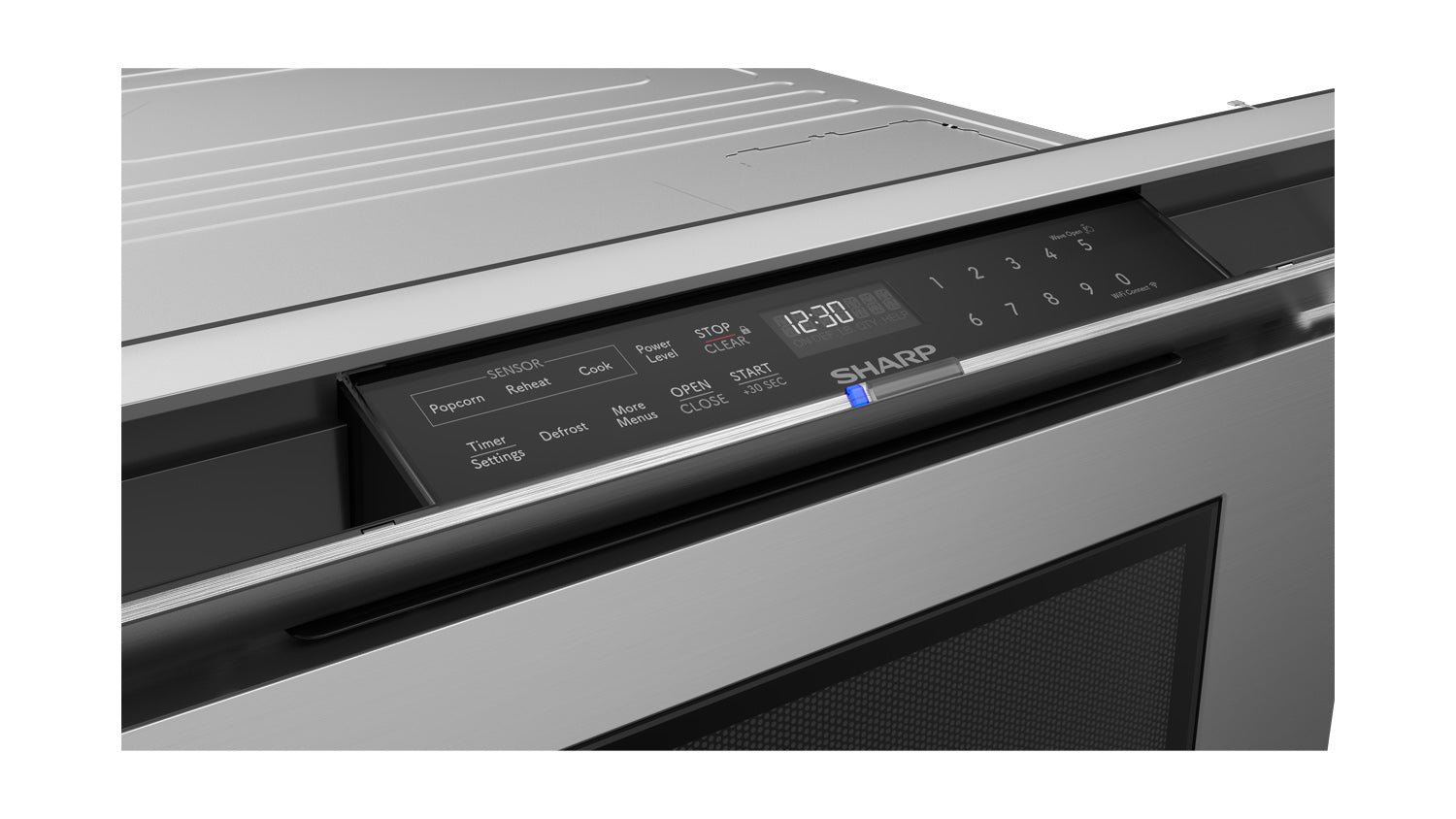 24 in. 1.2 cu. ft. 950W Sharp Stainless Steel Smart Easy Wave Open Microwave Drawer Oven (SMD2479JS)