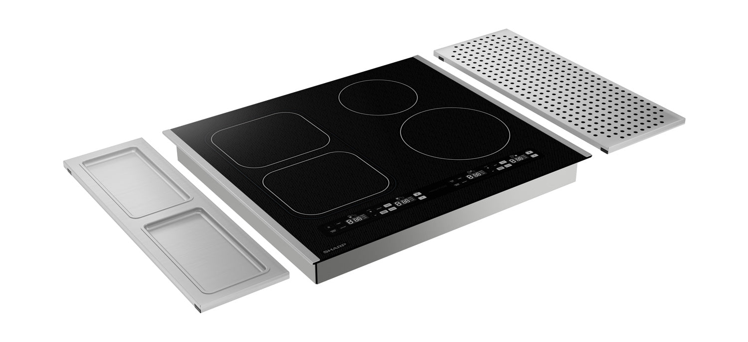Sharp 24 in. Induction Cooktop with Side Accessories (SCH2443GB)