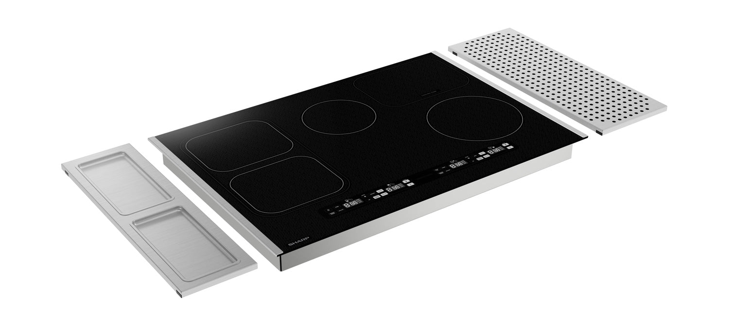 Sharp 30 in. Induction Cooktop with Side Accessories (SCH3043GB)