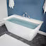 ANZZI Vault Series 30.31-in x 59-in White Acrylic Rectangle Freestanding Soaking Bathtub with Drain ( Center Drain )
