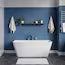 ANZZI Vault Series 30.31-in x 59-in White Acrylic Rectangle Freestanding Soaking Bathtub with Drain ( Center Drain )