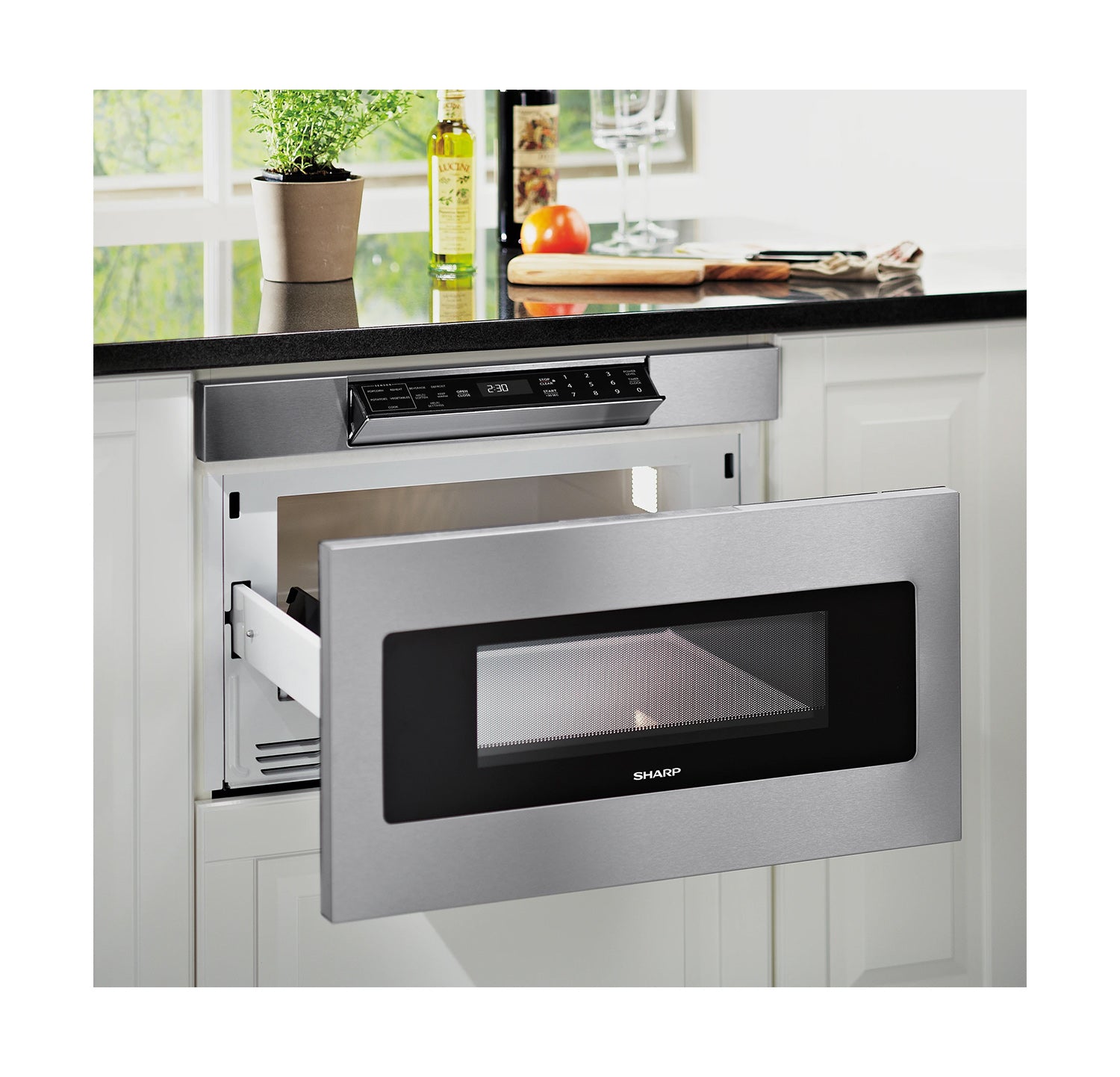 30 in. 1.2 cu. ft. 950W Sharp Stainless Steel Microwave Drawer Oven (SMD3070ASY)