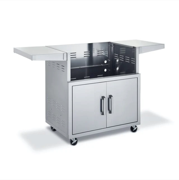Cart Model Broilmaster 32-Inch 4-Burners Premium Natural Gas Grill in Stainless Steel (BSB324N)