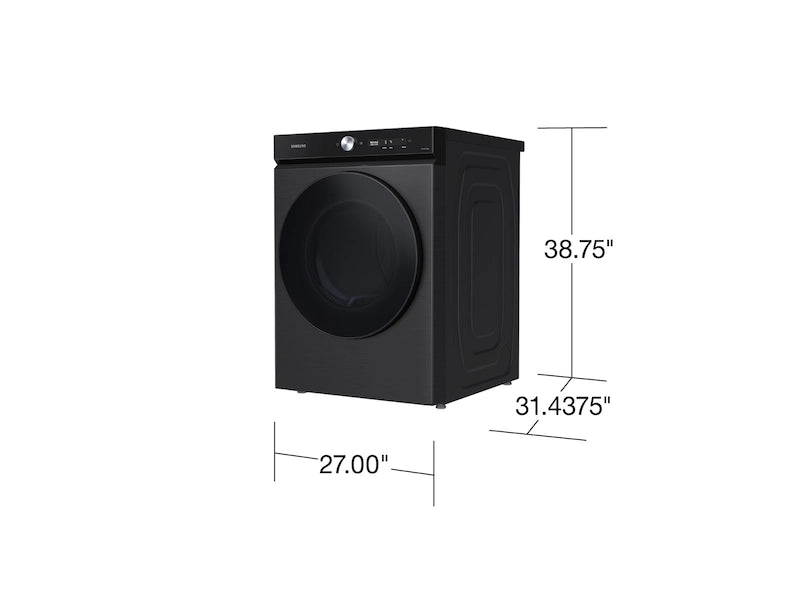 Bespoke 7.6 cu. ft. Ultra Capacity Electric Dryer with Super Speed Dry and AI Smart Dial in Brushed Black