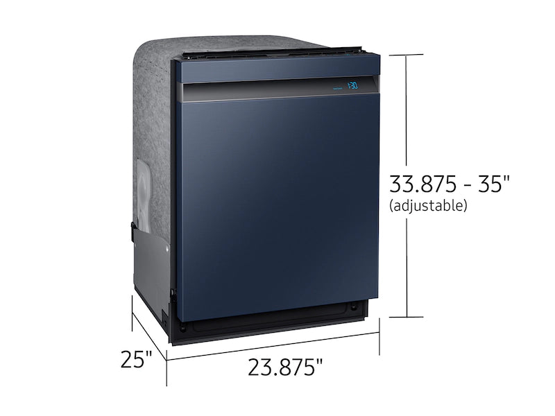 Bespoke AutoRelease 39dBA Dishwasher with Linear Wash in Fingerprint Resistant Navy Steel