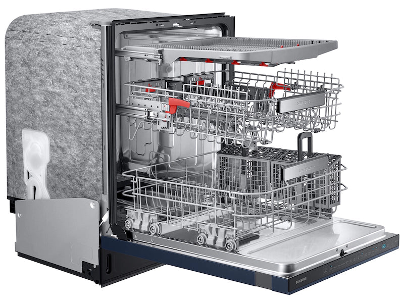Bespoke AutoRelease 39dBA Dishwasher with Linear Wash in Fingerprint Resistant Navy Steel