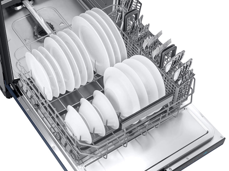 Bespoke AutoRelease 39dBA Dishwasher with Linear Wash in Fingerprint Resistant Navy Steel