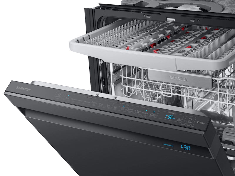 Bespoke AutoRelease 39dBA Dishwasher with Linear Wash in Fingerprint Resistant Navy Steel