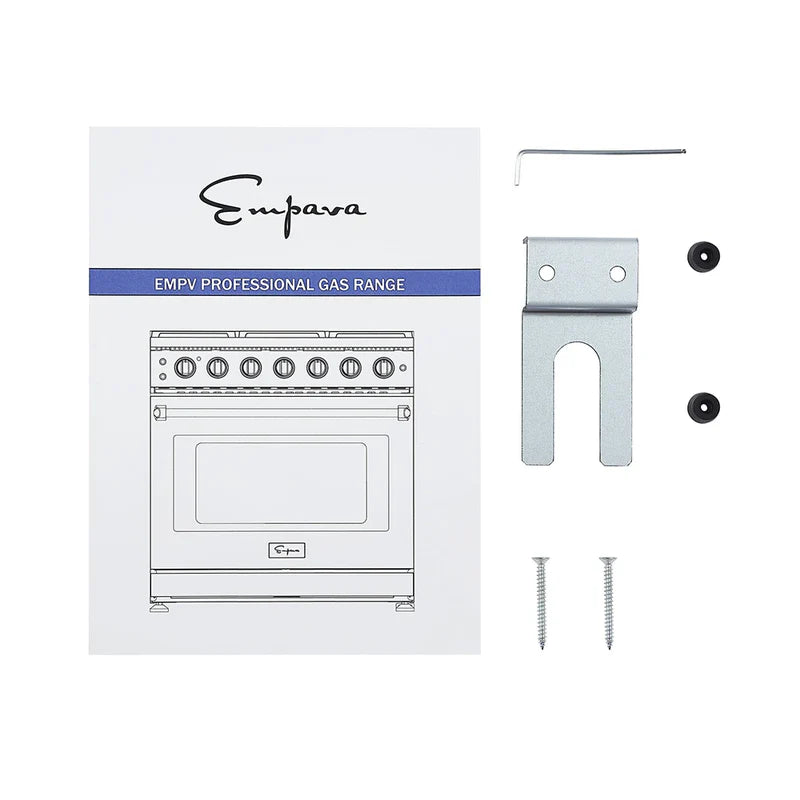 Empava 36 in. Pro-Style Slide-in Single Oven Gas Range