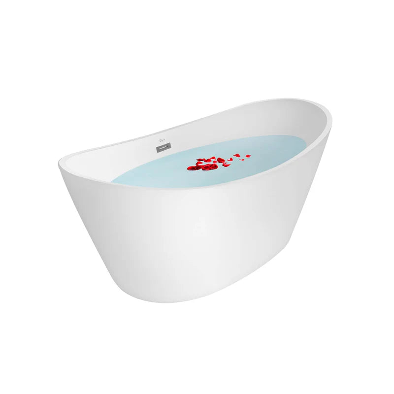 59" Freestanding Soaking Tub with Center Drain