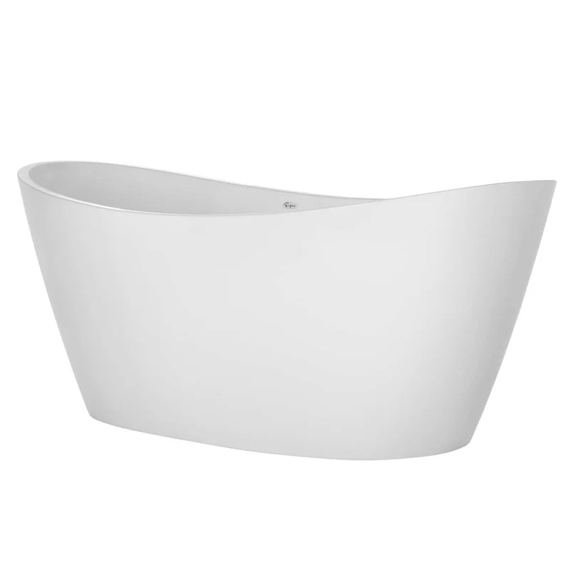 67" Freestanding Soaking LED Tub with Center Drain