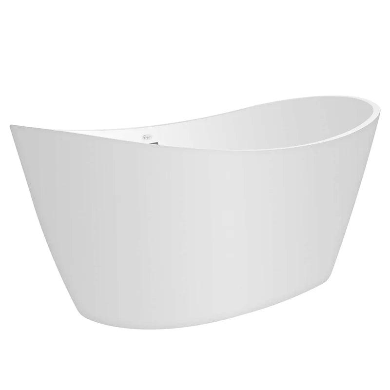 67" Freestanding Soaking LED Tub with Center Drain