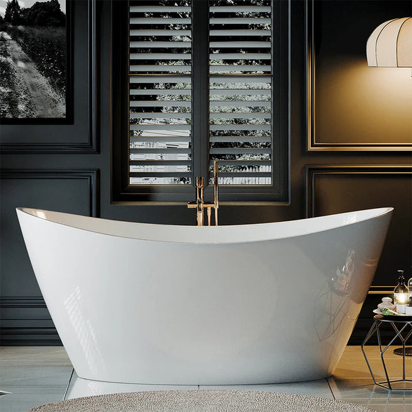 67" Freestanding Soaking Tub with Center Drain