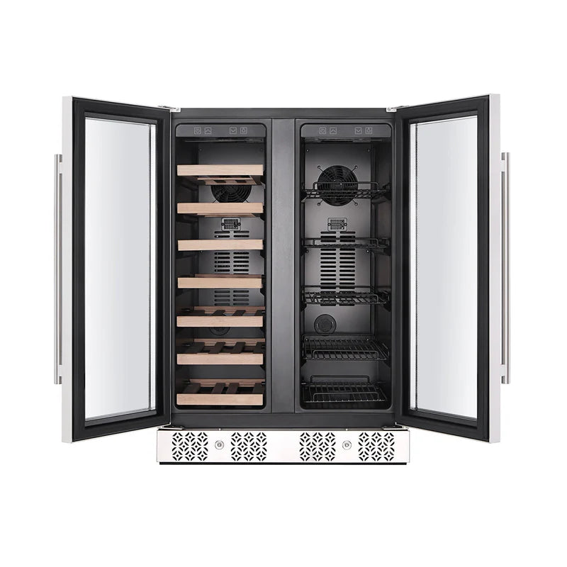 Empava 24" Dual Zone Wine and Beer Fridge Beverage Cooler